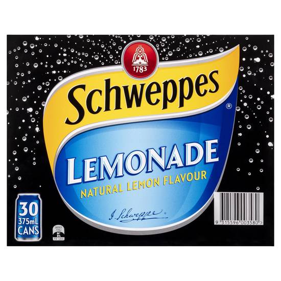 Schweppes Lemonade Lemon 375ml, pack 30