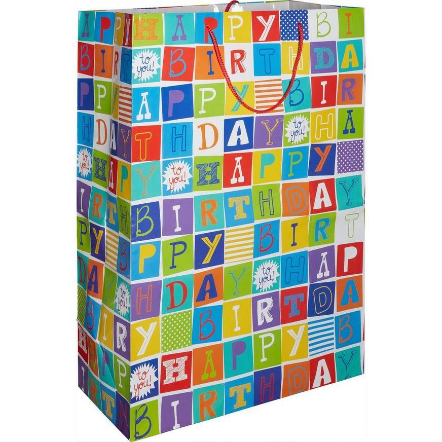 Amscan Birthday Checkerboard Xl Gift Bag (2oz count)