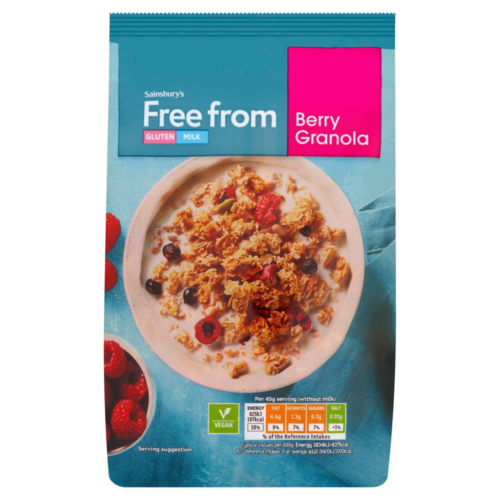 Sainsbury's Free From Berry Granola 350g