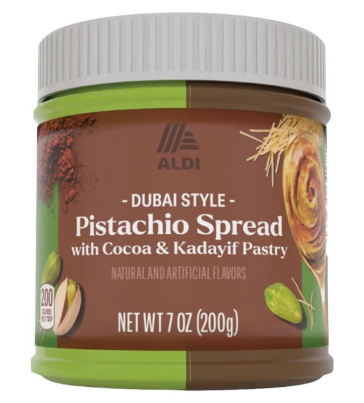 Aldi Dubai Swirl Spread, Pistachio (7 oz)