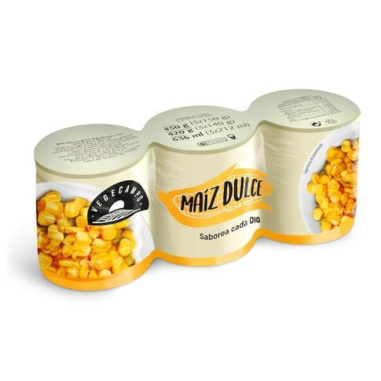 Maíz dulce Vegecampo lata 3 x 140 g