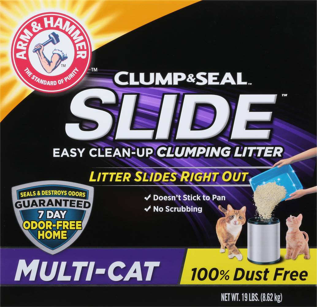 Arm & Hammer Clump & Seal Slide Multi-Cat Clumping Litter (19.01 lbs)