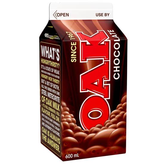 Oak Chocolate Flavoured Milk 600ml