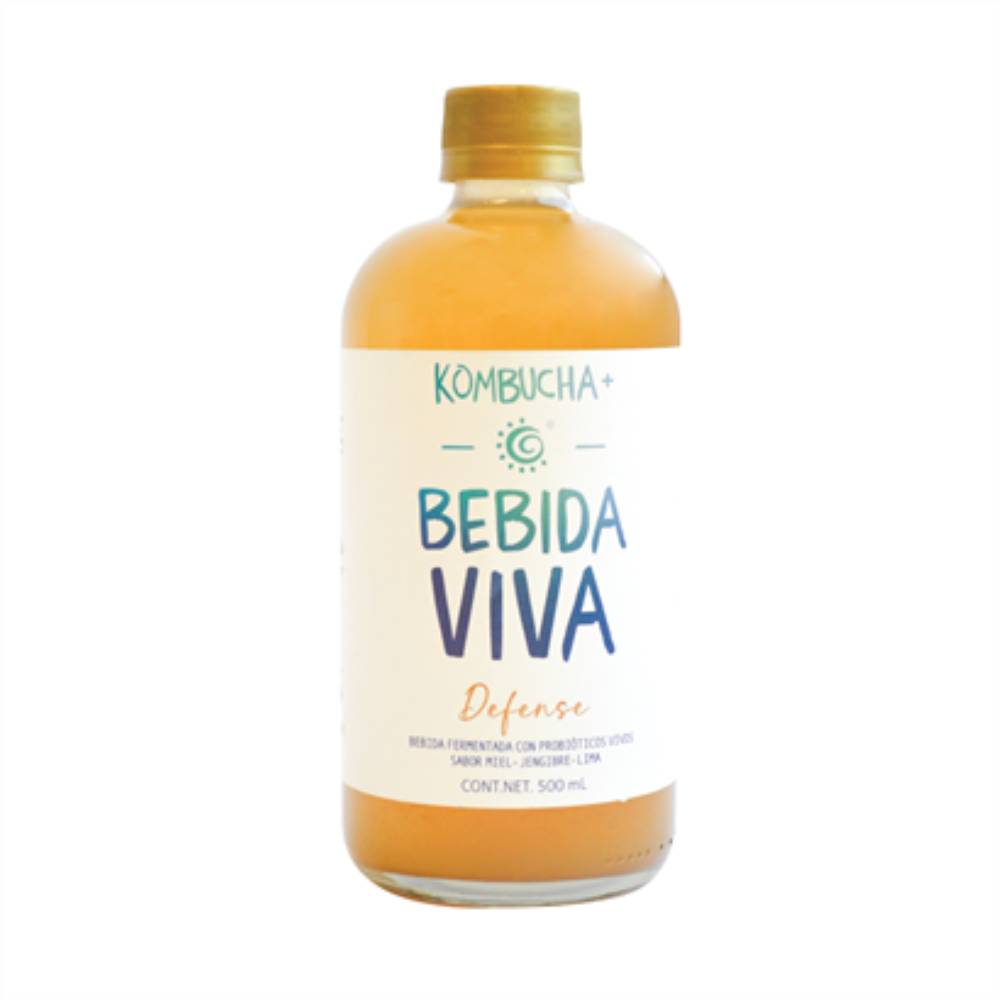 Bebida Vida · Kombucha defense, miel - jengibre - lima (500 ml)