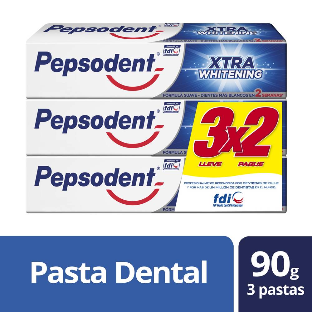 Pepsodent · Pack pasta dental xtra whitening (3 x 90 g)