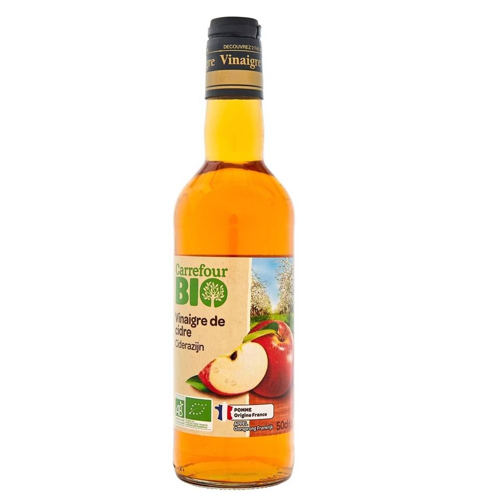 Vinaigre de cidre CARREFOUR BIO - la bouteille de 50cL