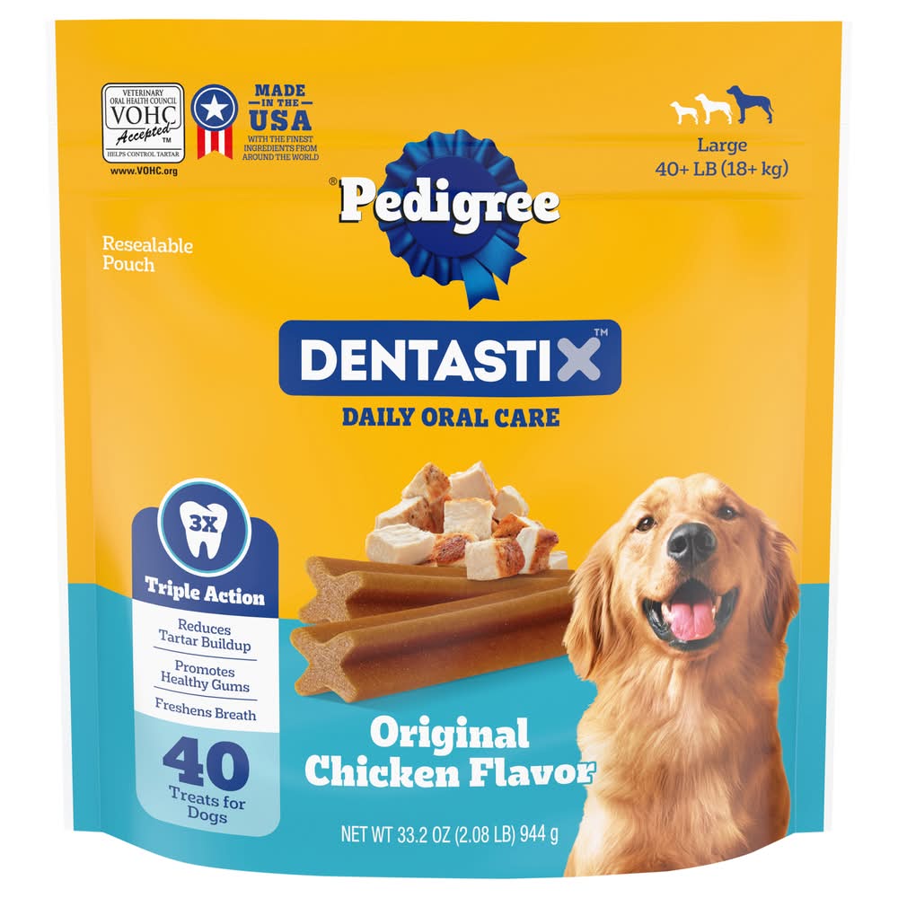 Pedigree Dentastix Real Chicken Treats For Dogs (33.2 oz, 40 ct)