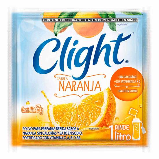 Clight polvo para preparar bebida sabor naranja (sobre 7 g)