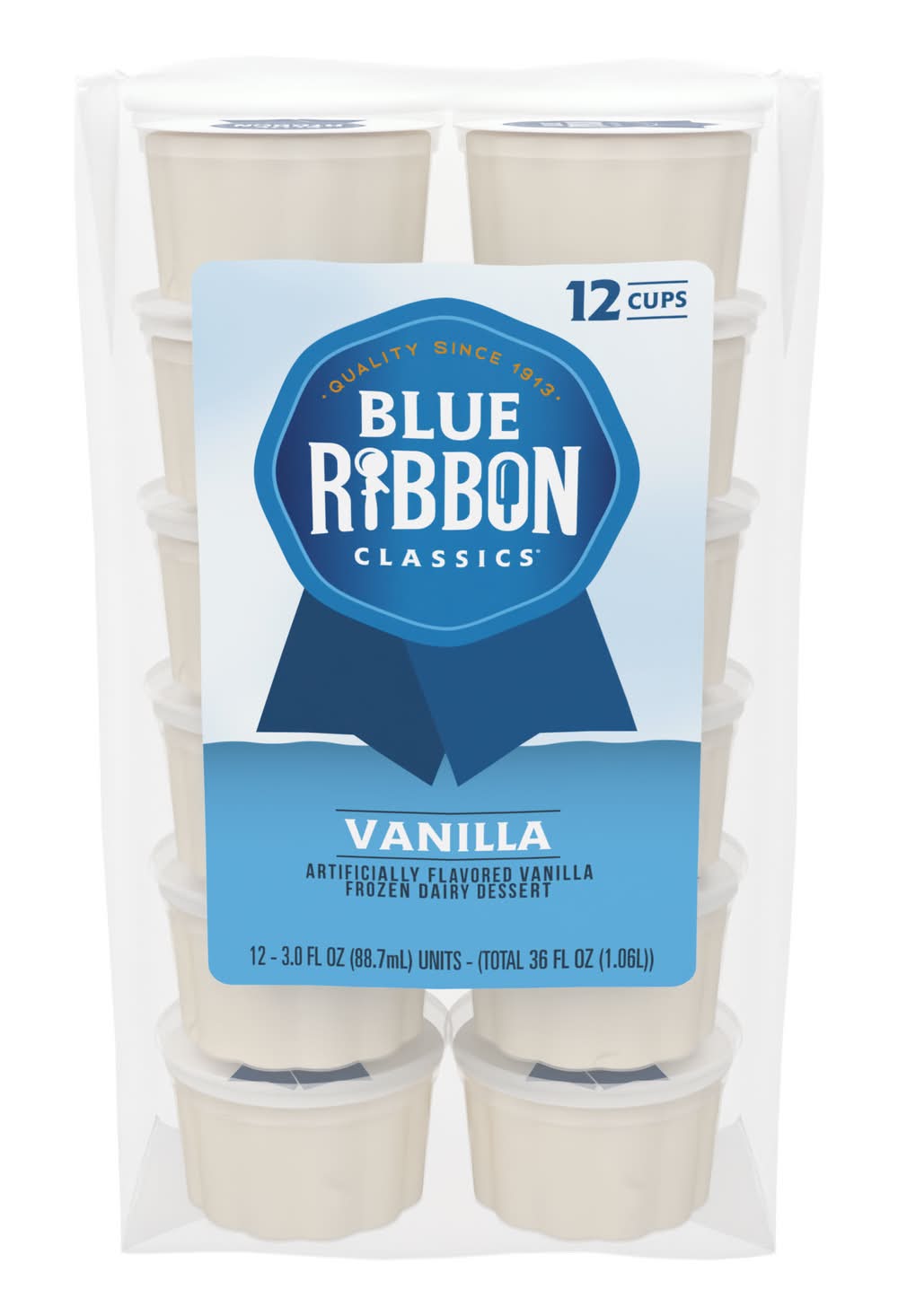 Blue Ribbon Classics Vanilla Ice Cream Cups (36 fl oz)