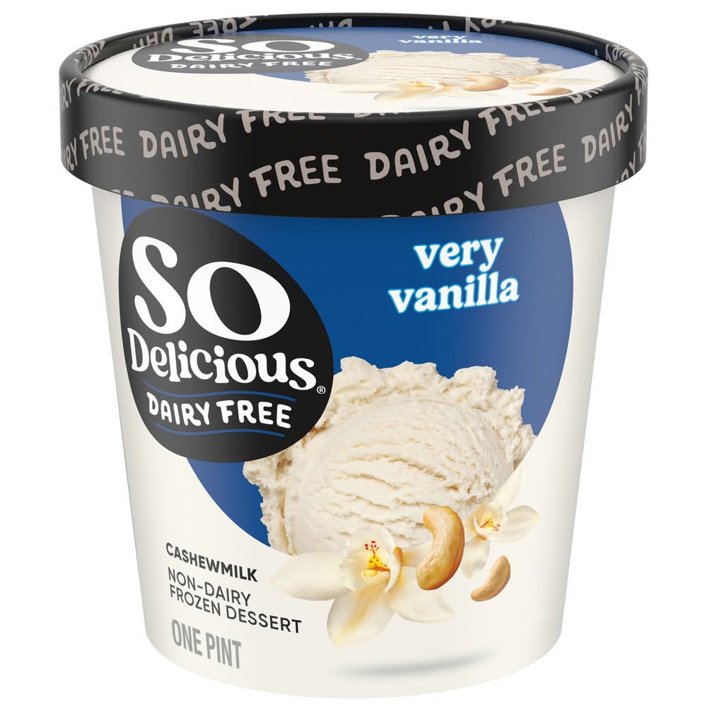 So Delicious Dairy Free Non-Dairy Very Vanilla Cashewmilk Frozen Dessert (48 oz)