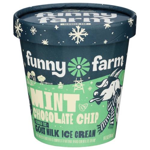 Funny Farm Goat Milk Ice Cream (Mint Chocolate Chip)