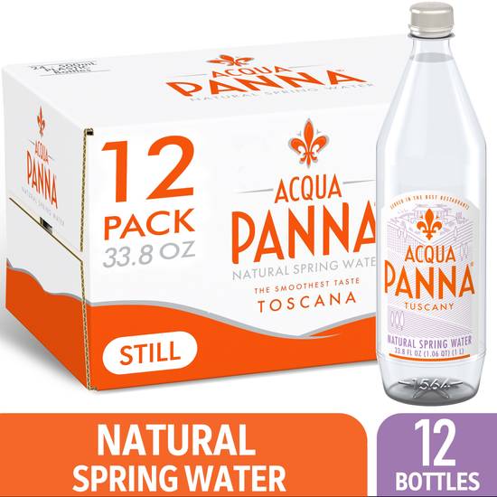 Acqua Panna Tuscany Natural Spring Water (12 pack, 33.79 fl oz)