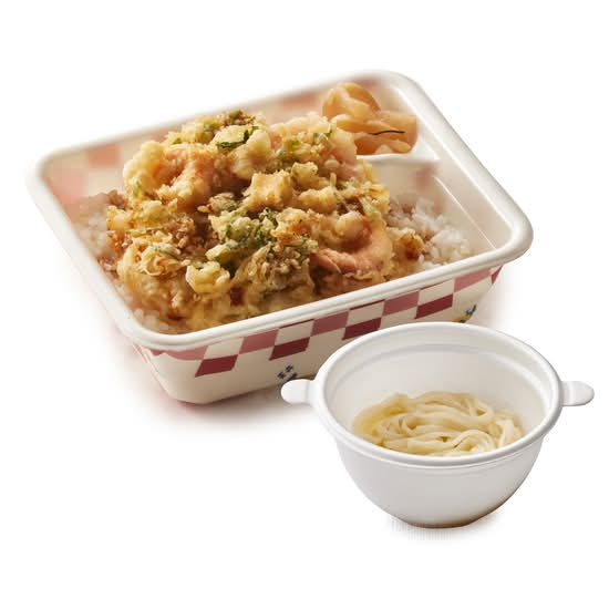 海鮮かき揚げ天丼弁当（冷小うどん）セット