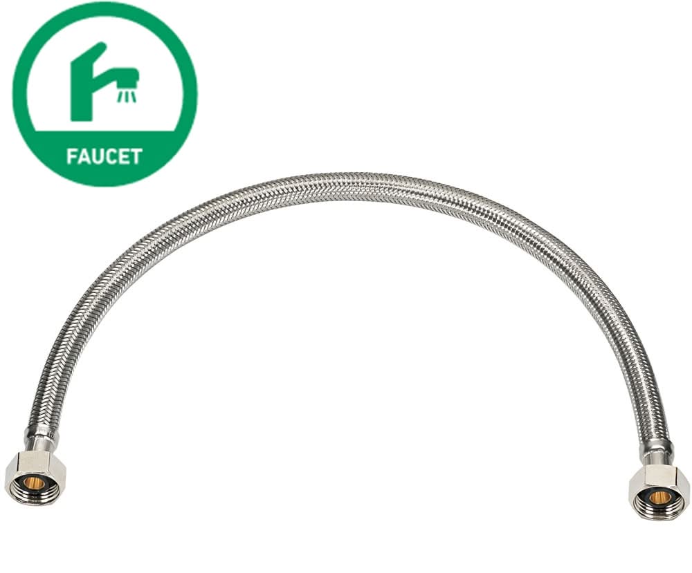ReliaBilt 1/2-in FIP x 1/2-in FIP x 12-in Braided stainless steel Flexible Faucet Supply Line