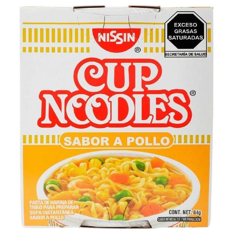 Nissin · Cup noodles sopa instantánea, pollo (64 g)