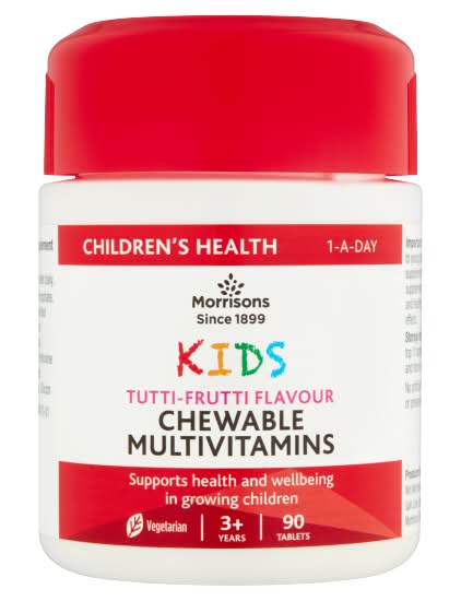 Morrisons Tutti-Frutti, Kids Chewable Multivitamins Tablets 3+ Years (90 pack)