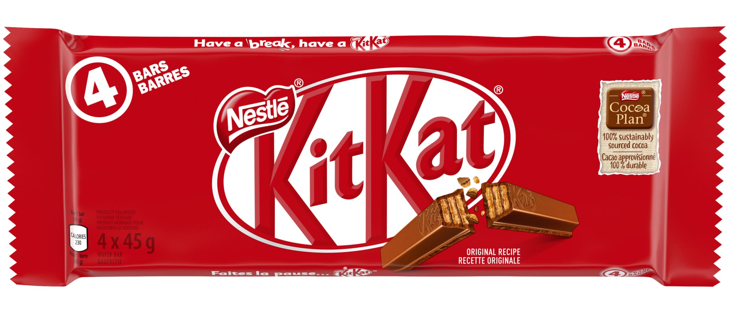 KitKat Milk Chocolate Wafer Bars (4 x 45 g)