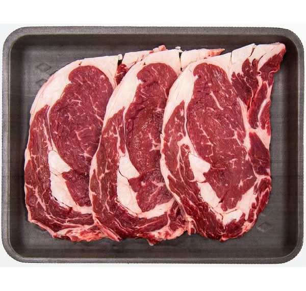 Beef Ribeye Steaks Thin Cut  Boneless