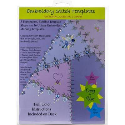 Creative Impressions Embroidery Stitch Template Set-5/Pkg