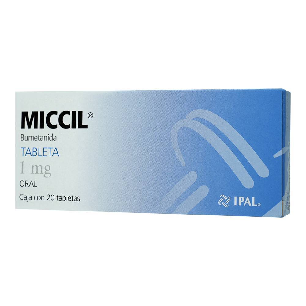 Ipal miccil bumetanida comprimidos 1 mg (20 piezas)