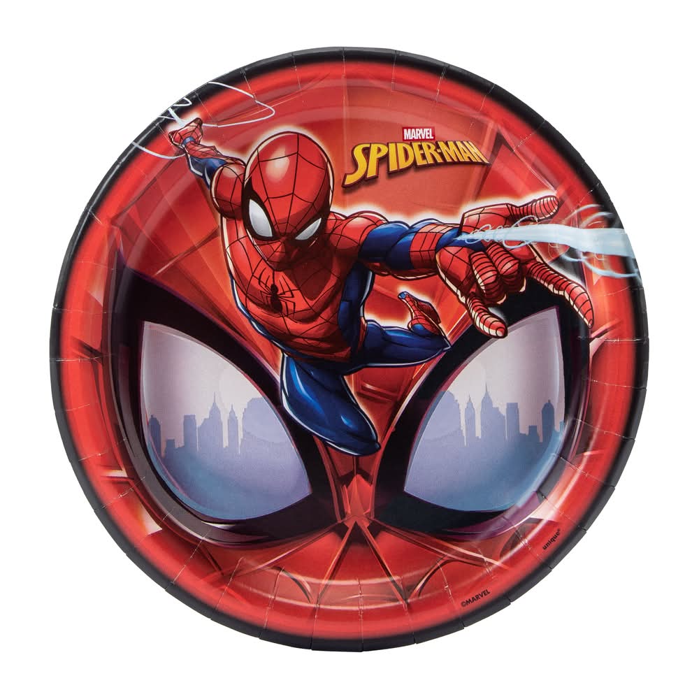 Marvel Spider-Man Party Plates 8-Count Spider-Man