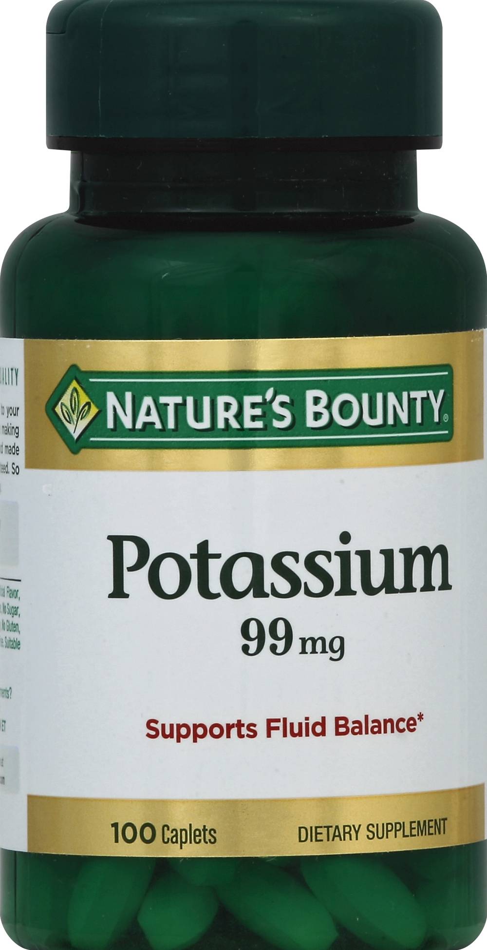 Nature's Bounty Potassium 99 mg Caplets (100 ct) (4.8 oz)