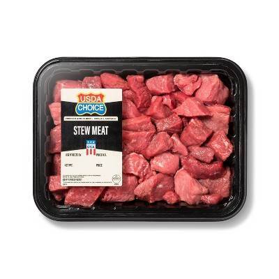 Usda Choice Angus Beef Stew Meat - 1lb