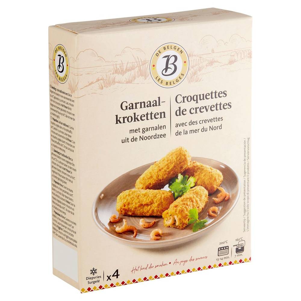 Les Belges Croquettes de Crevettes 4 Pièces 250 g