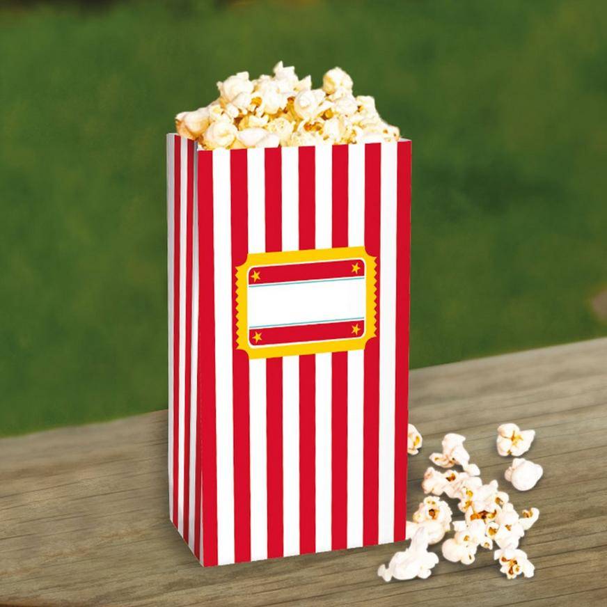 Party City Movie Night Paper Snack Bags (4.9in x 7.8in) (10 ct)