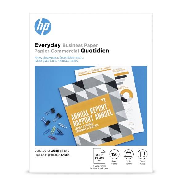 Hp Everyday Business Paper For Laser Printers Glossy Letter Size