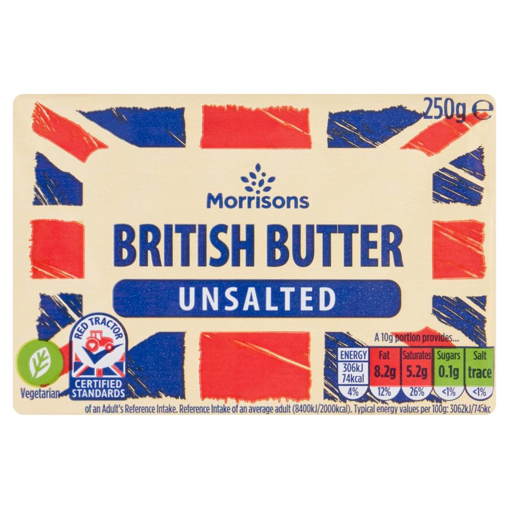 Morrisons Unsalted, British Butter (250g)