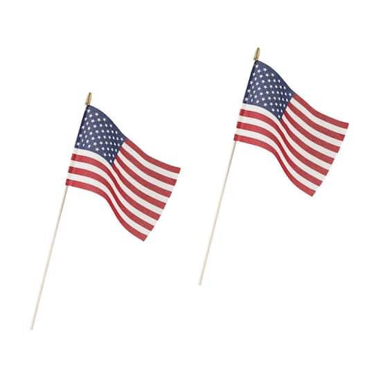 Valley Forge 8" X 12" U.S. Stick Flags, 2Ct.