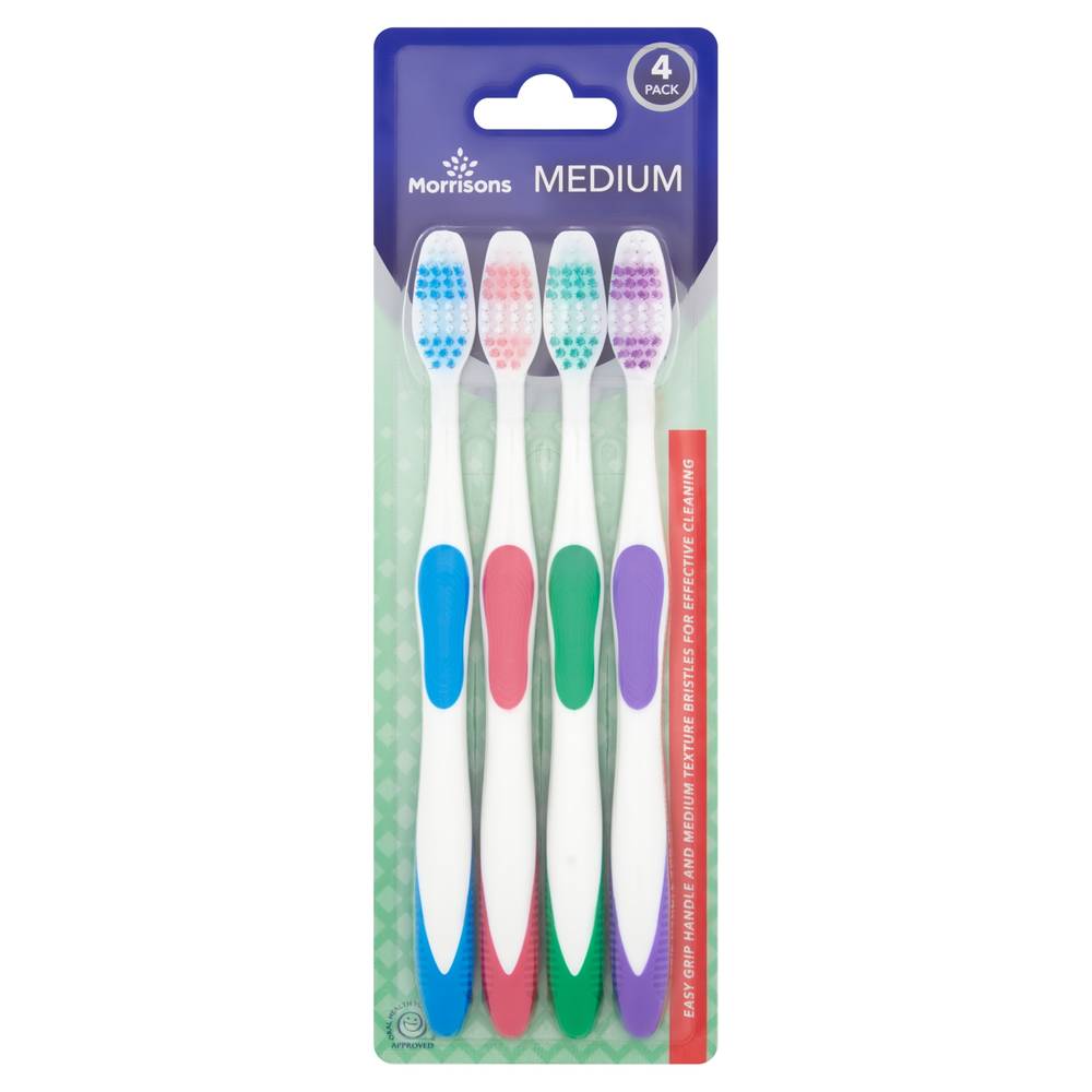 Morrisons Medium, Family Toothbrushes (4 pack)