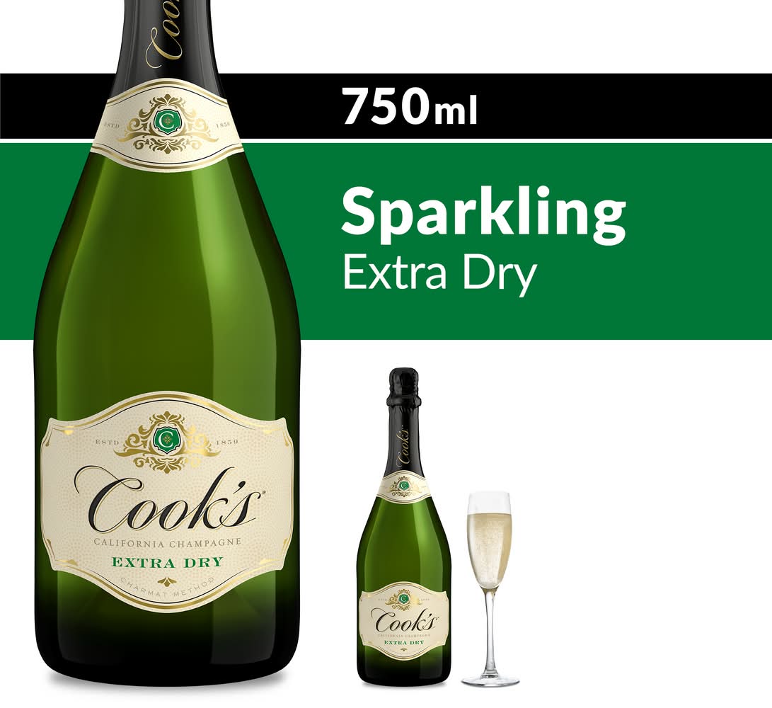 Cook's California Champagne Extra Dry White Sparkling Wine (750 ml)