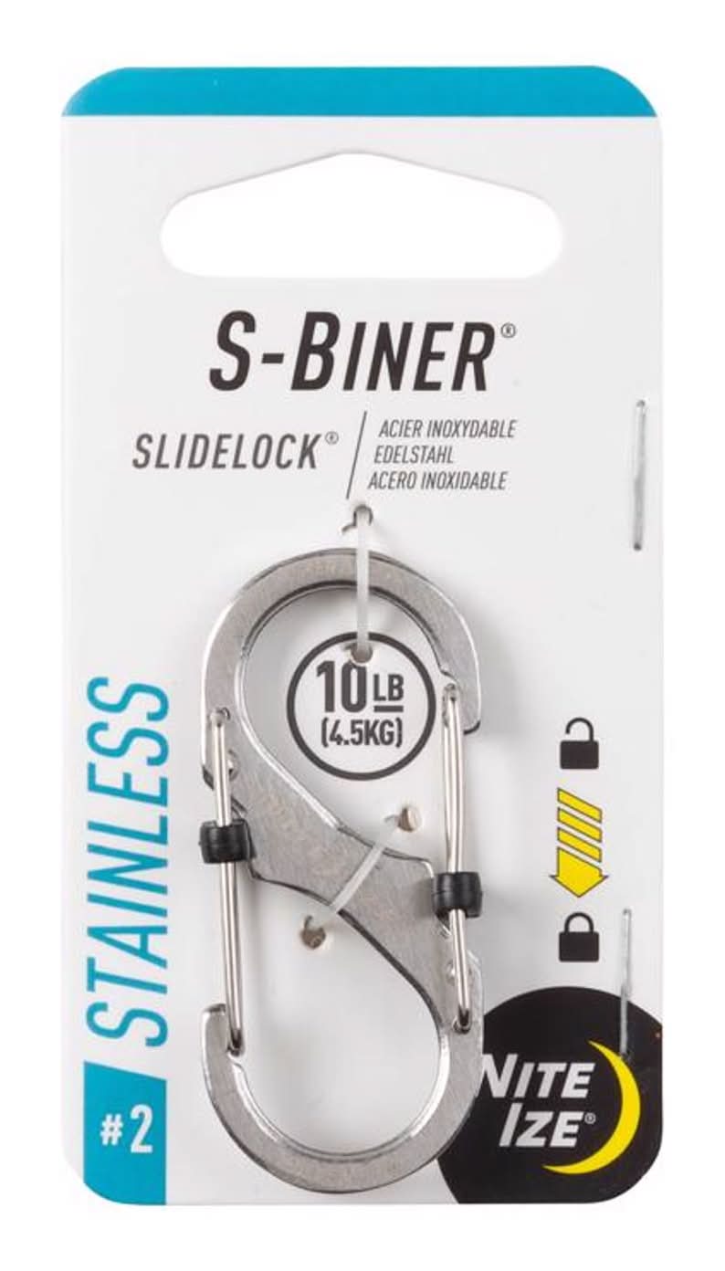 Nite Ize S-Biner Slidelock Stainless Steel Silver Locking S-Biner