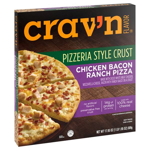 Crav'n Flavor Chicken Bacon Ranch Pizzeria Style Pizza