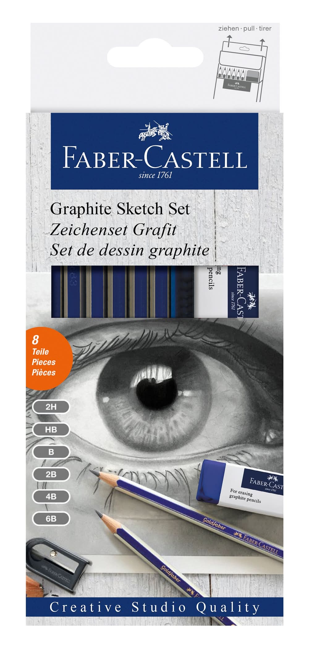 Set de Desenho com 6 Lápis, Borracha e Afia Faber Castell