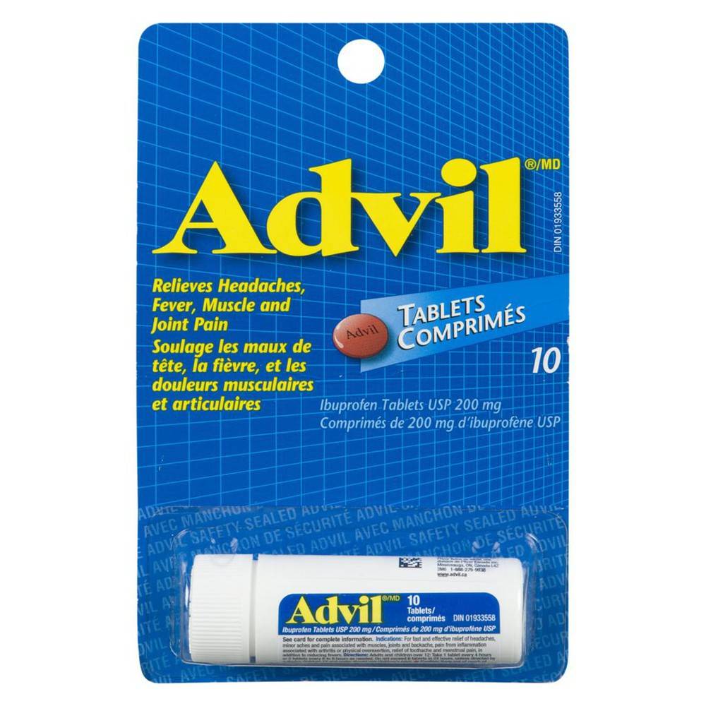 Advil comprimés (20 units) - ibuprofen tablets 200 mg (10 units)
