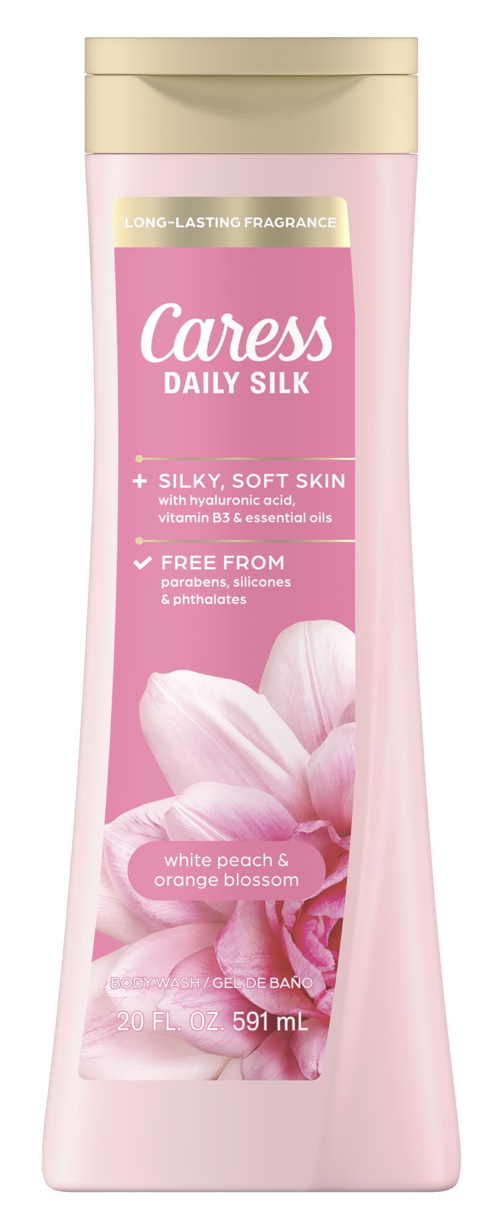 Caress Daily Silk White Peach & Orange Blossom Moisturizing Body Wash (20 fl oz)