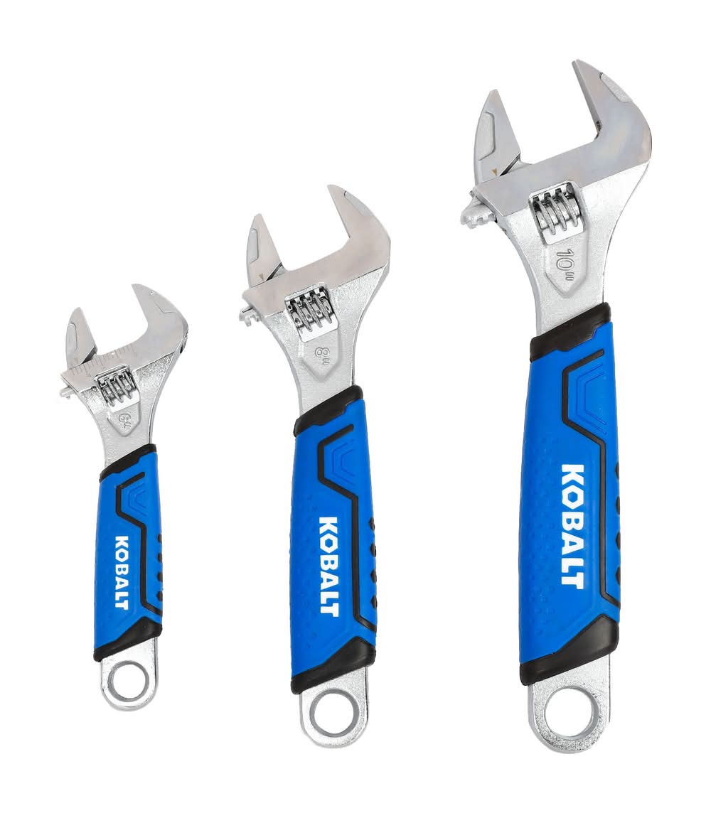 Kobalt Adjustable Wrench Set 3 -Piece