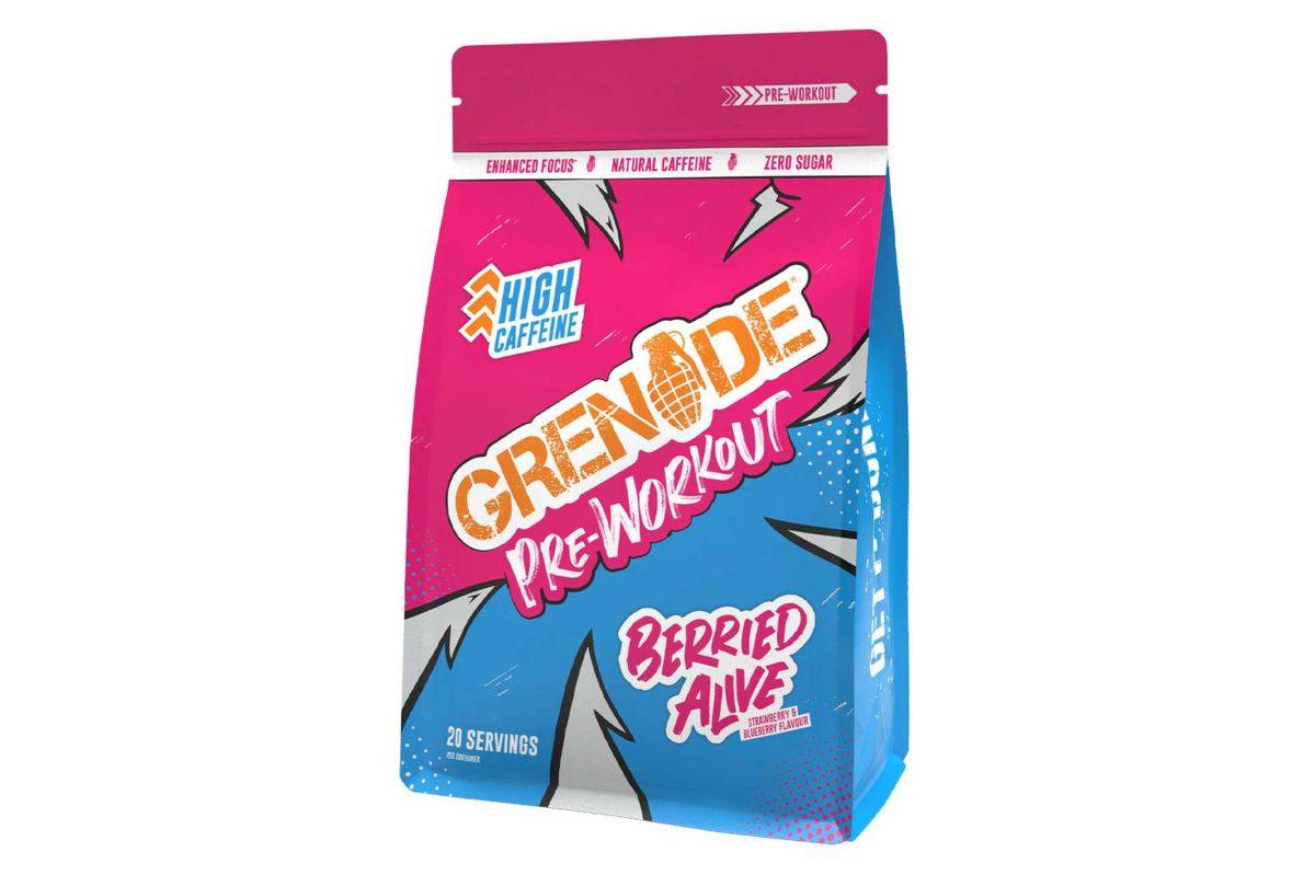 Grenade Strawberry-Blueberry, Pre Workout Berried Alive Powder (330g)