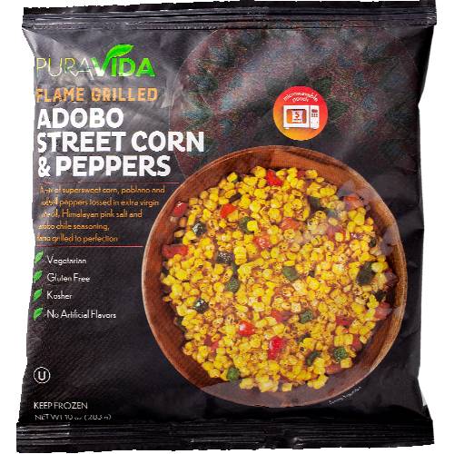 Puravida Foods Flame Grilled Adobo Street Corn And Peppers
