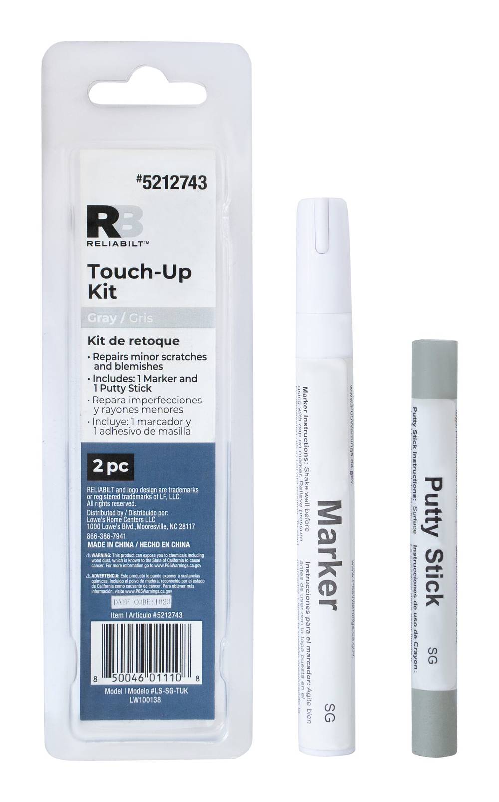 RELIABILT Cabinet Touch-up Kit 7.24-in W x 0.88-in H x 2.01-in D Gray Painted | LS-SG-TUK