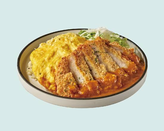 濃咖哩嫩蛋豬排飯 Pork Chop Rice with Rich Curry and Egg