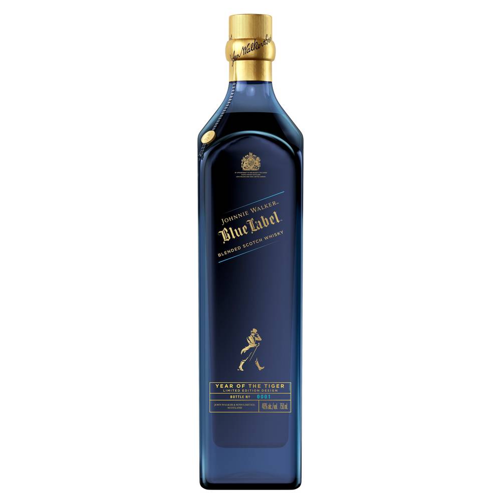 Johnnie Walker Blue Label Blended Scotch Whisky, Limited Edition Year Of the Tiger (750ml bottle)