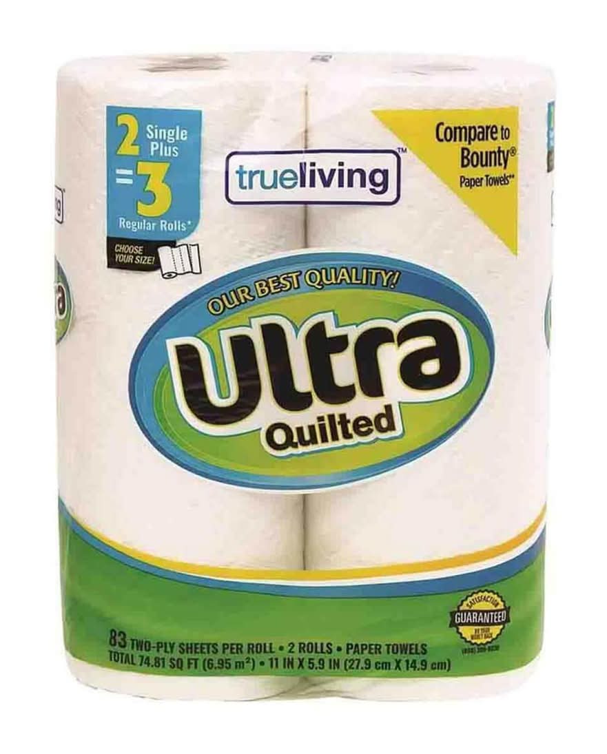 Trueliving Ultra Quilted Paper Towels 2 Ct