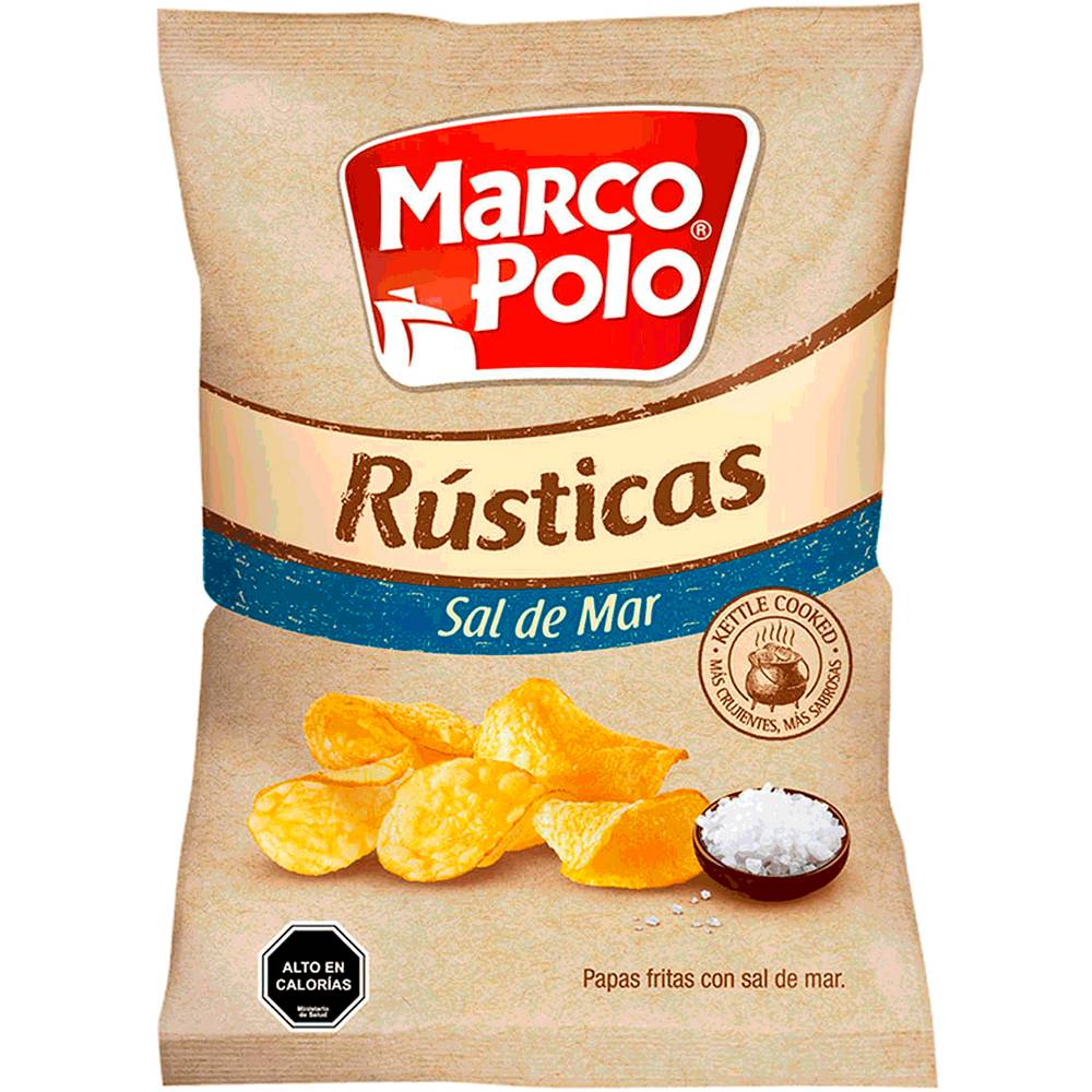 Marco Polo · Papas fritas rústicas con sal de mar (185 g)