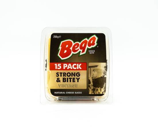 Bega Strong & Bitey Vintage Natural Cheese Slices