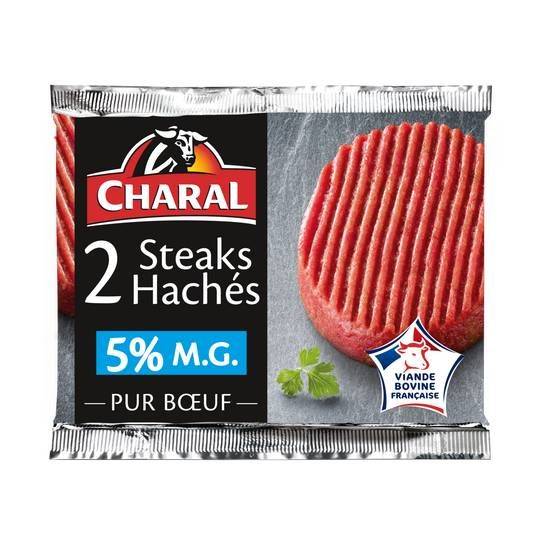 Charal - Steaks hachés pur boeuf (2 pièces)