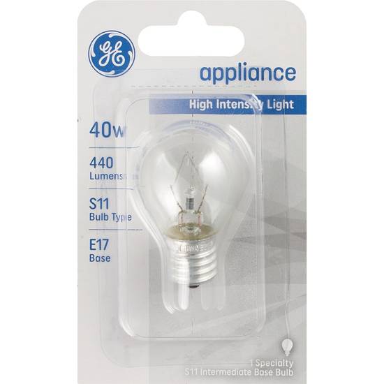 GE High Intensity 40w Appliance Lightbulb